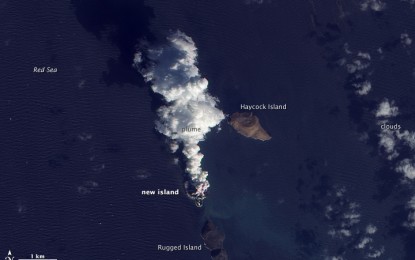 La nascita di un’isola in diretta, è accaduto a largo dello Yemen