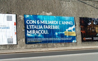 Costi della chiesa: nuova campagna dell’Uaar