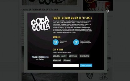 Cocacolla chiude per plagio: il web si mobilita contro la censura