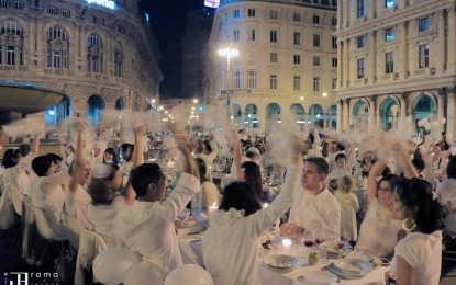 Cena in Bianco 2016 in Piazza De Ferrari