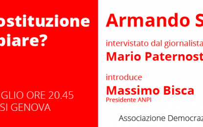 Costituzione da cambiare? Incontro con Armando Spataro a Palazzo Tursi
